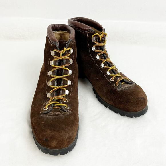 The Alps by Fabiano Womens Hiking Boots Lace Up Suede Mountaineering Size 7.5 - Picture 3 of 11